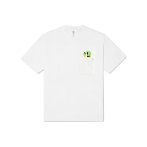 Converse Drop Shoulder Sleeve T Shirt Men's White