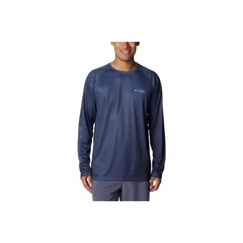 Columbia PFG Super Terminal Tackle™ T-Shirt Men's Dark Blue
