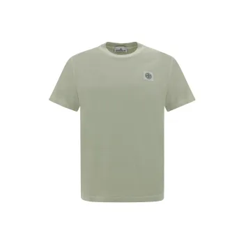 STONE ISLAND Logo Patch Crewneck T Shirt
