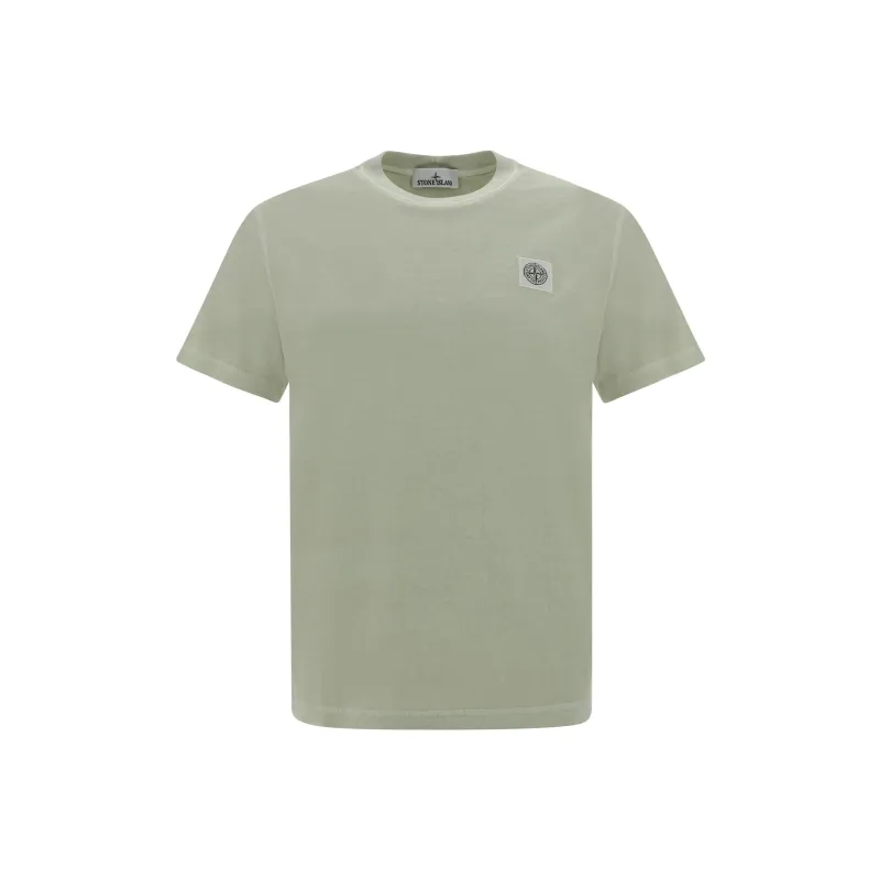 STONE ISLAND Logo Patch Crewneck T Shirt-0