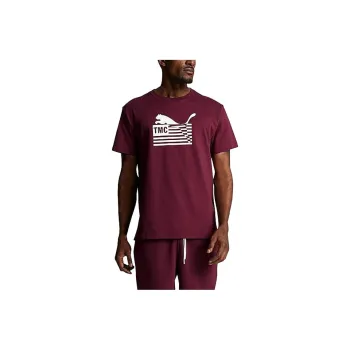 PUMA T-Shirts Men Burgundy