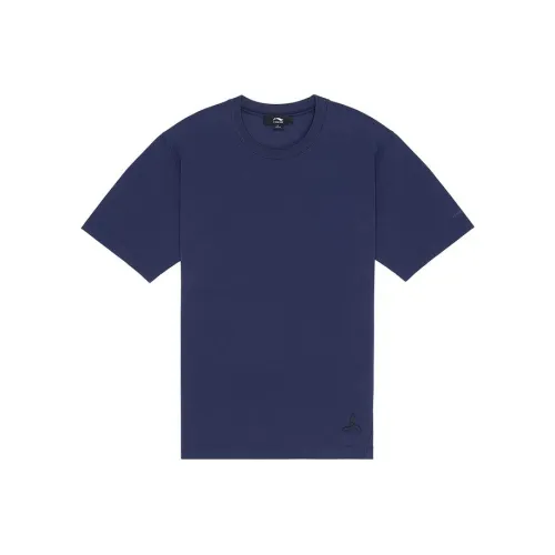 LI NING 1990 Commuter Series T Shirts Men Dark Ship Blue
