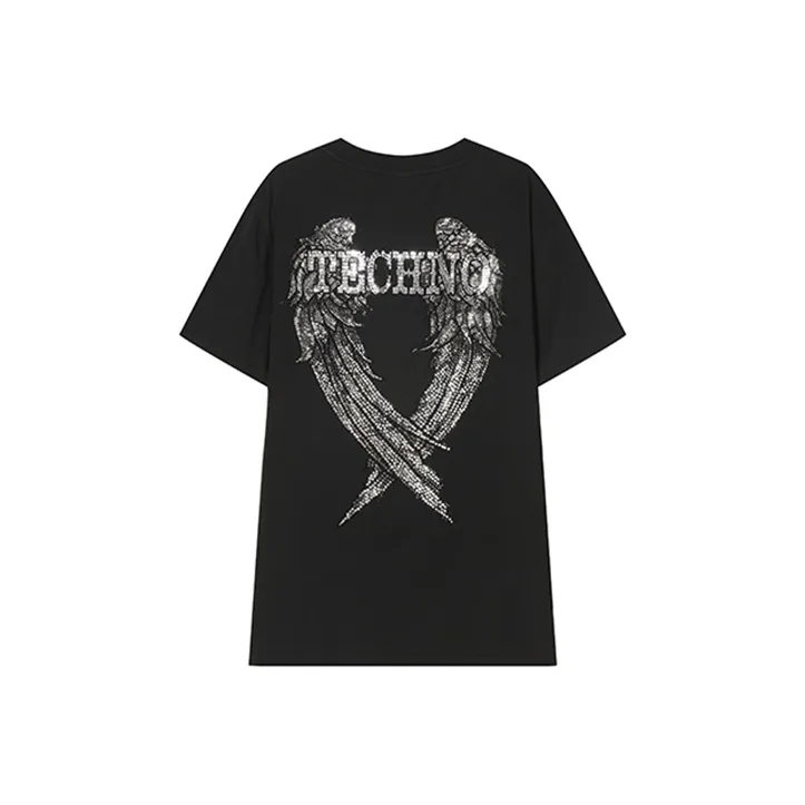 TCH T Shirts Unisex Black With Silver Logo-0