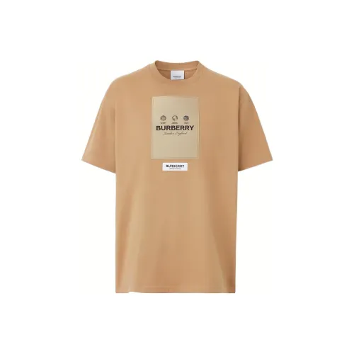 Burberry Label Applique Cotton Oversized T Shirt