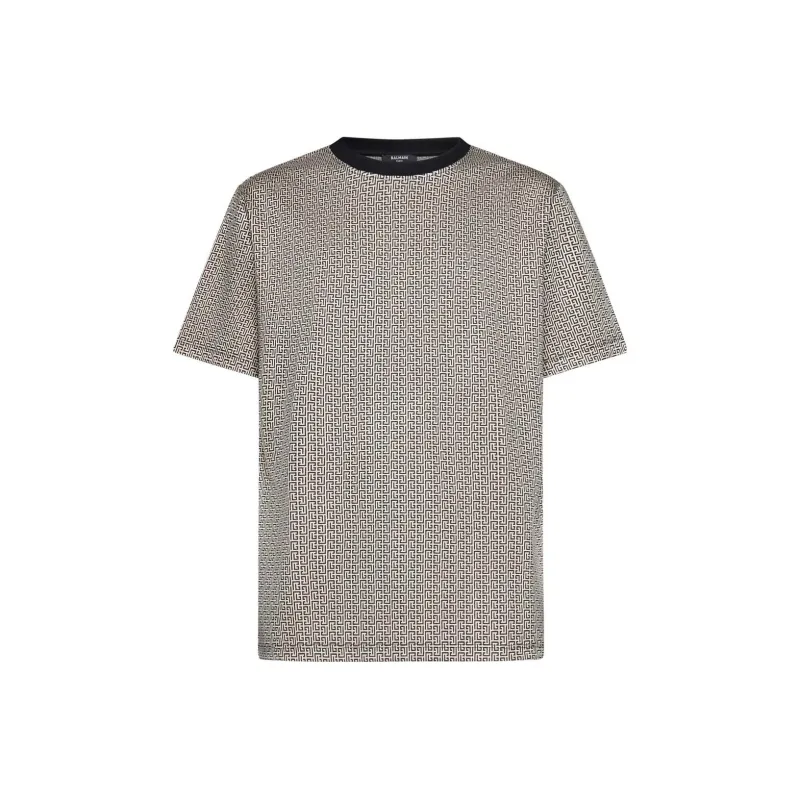 BALMAIN Monogram print T shirt-0
