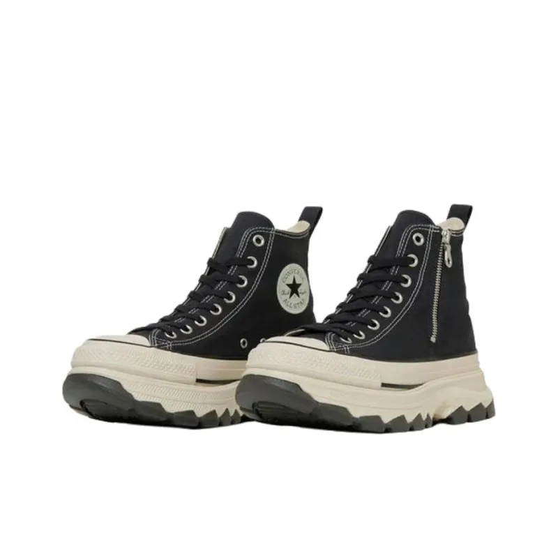 Converse All Star Trekwave Abrasion Resistant Height Increasing High Top Canvas Shoes Unisex Black-2
