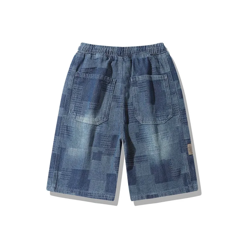 WJBS Denim Shorts Unisex Blue-1