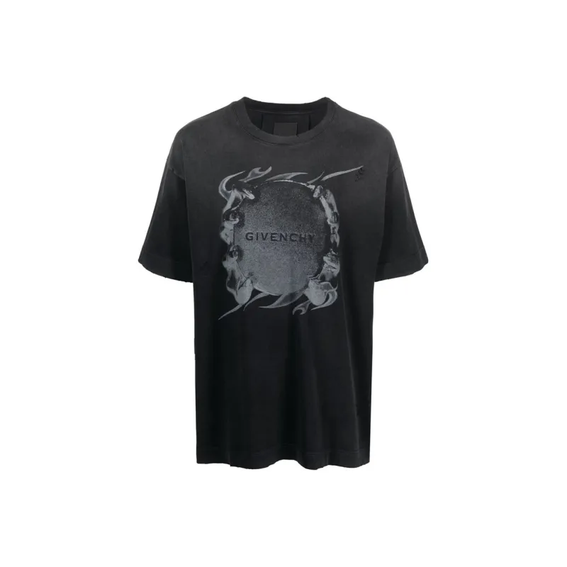 Givenchy Logo Ring Printed Crewneck T Shirt-0