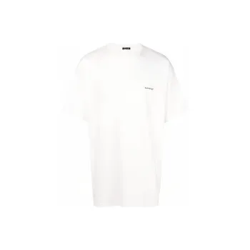 Balenciaga Small Logo Print Regular Fit Cotton T Shirt