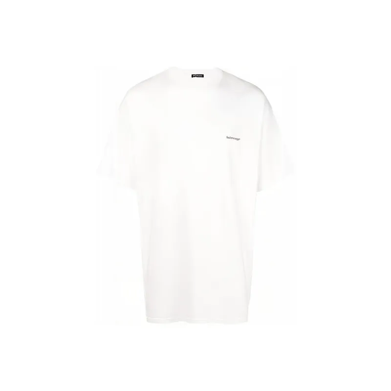 Balenciaga Small Logo Print Regular Fit Cotton T Shirt-0
