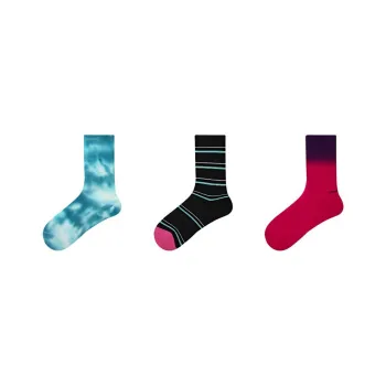 Vine Color Mid Calf Socks Unisex 3 Pack Cloud Mist Misty