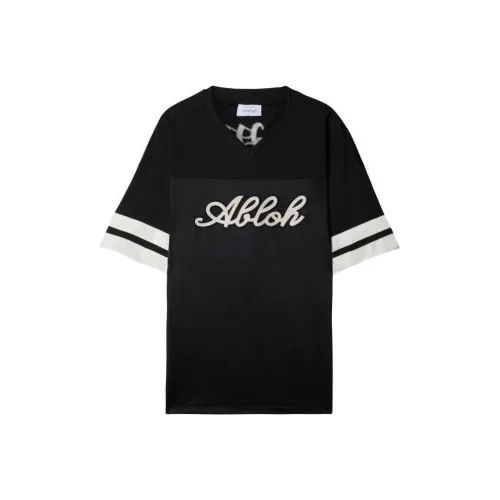 OFF WHITE V Neck Short Sleeved T Shirt