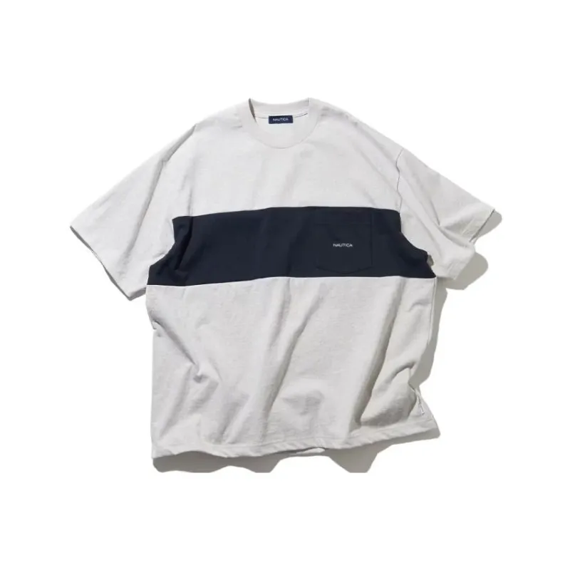 NAUTICA JAPAN Drop Shoulder Sleeve T Shirt Men's-1