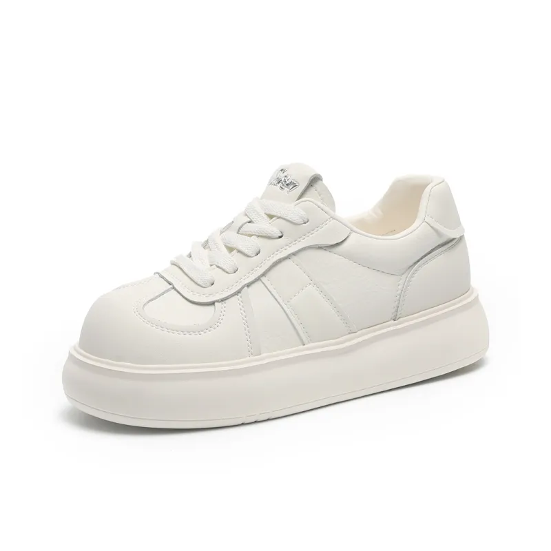 O.L Small White Shoes Low Top Skateboard Shoes Women's White-0