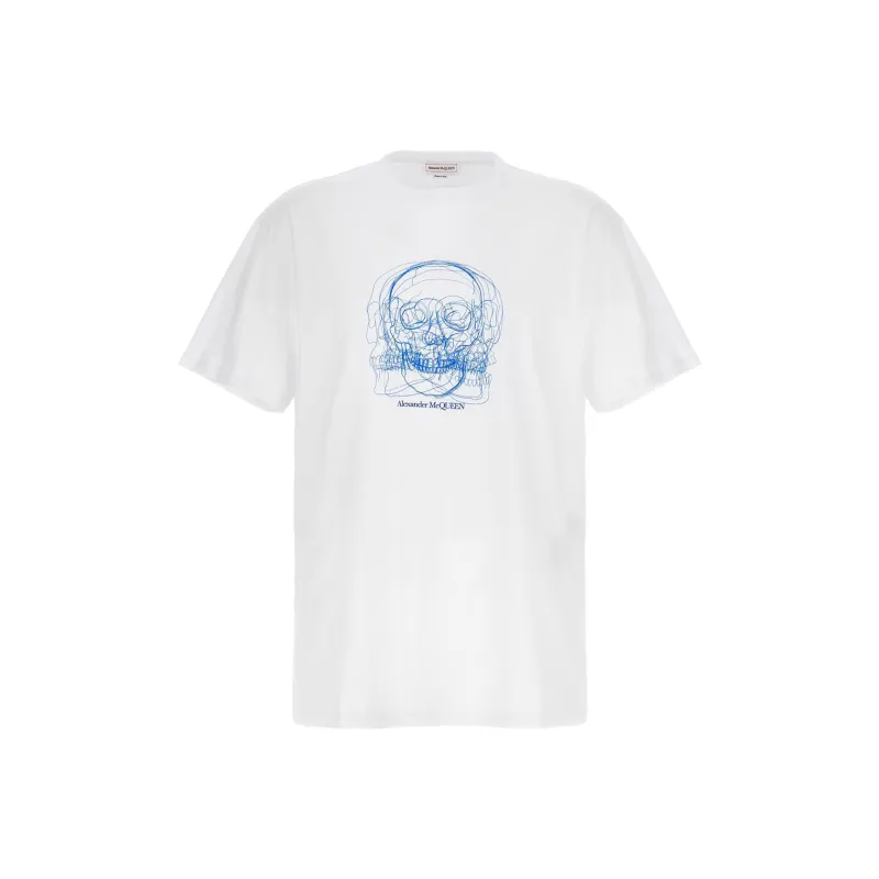 McQ Alexander McQueen Skull Printed Crewneck T Shirt-0