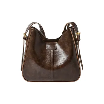 15 MINS Synthetic Leather Shoulder Bag Crossbody Bag Saddle Bag Regular Women's Coffee/Brown/Black