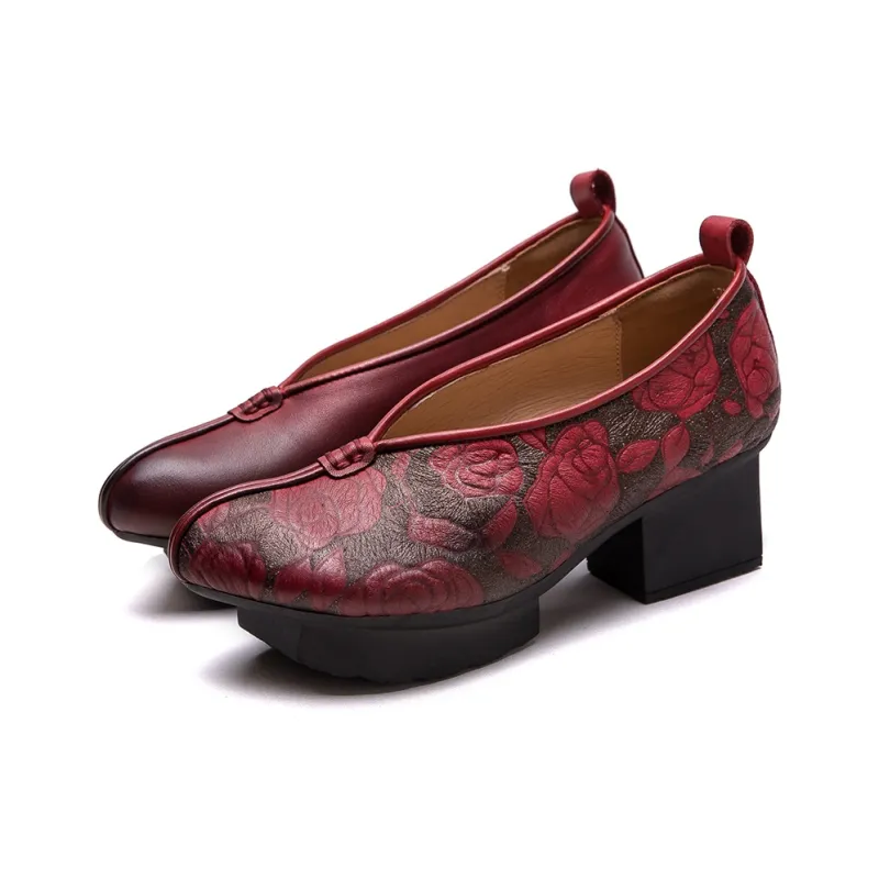 Jay Chunky Heel High Heels 5CM Women's-6