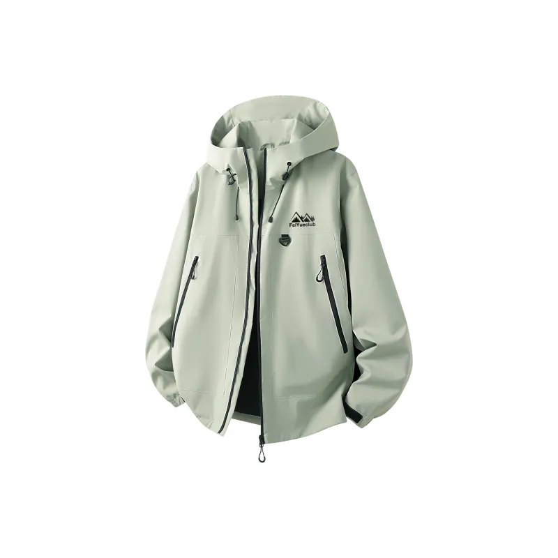 Feiyue Windproof Thermal Water Repellent Cold Resistant Rainproof Windbreaker Jacket Unisex Black-4