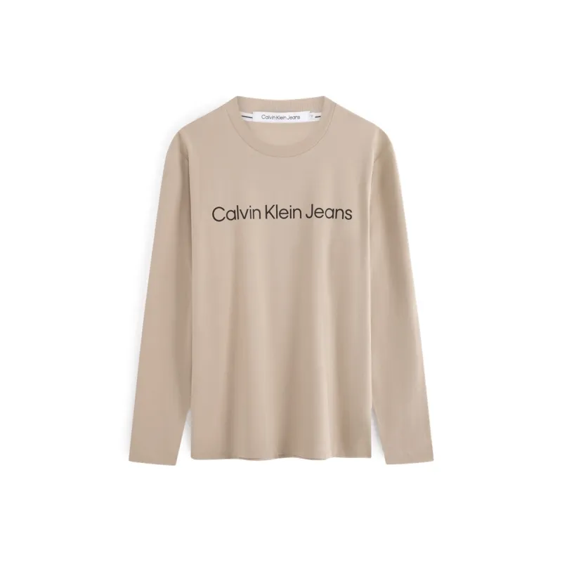 Calvin Klein T Shirts Men Milk Coffee-0
