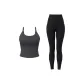 Gunmetal Gray Camisole+Gray Lake Blue Pants