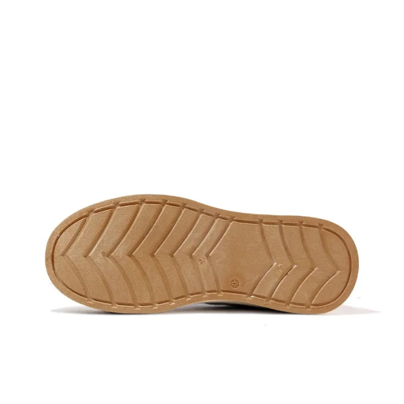 Tonlion Anti Slip Wear Resistant Breathable Height Increasing Low Top Skateboard Shoes Men's Wheat-4