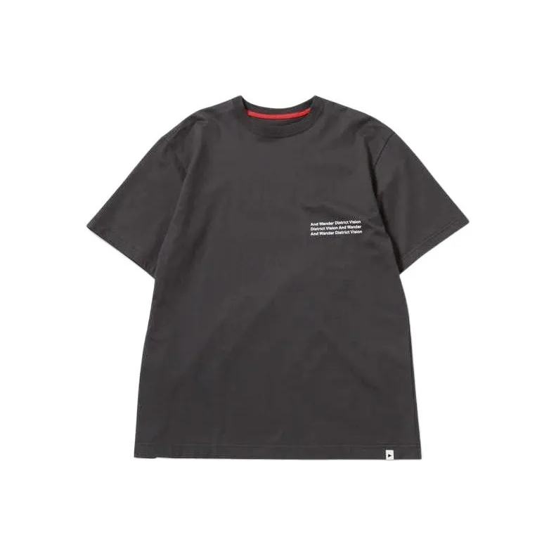 And Wander x District Vision T-Shirt Unisex Black-0