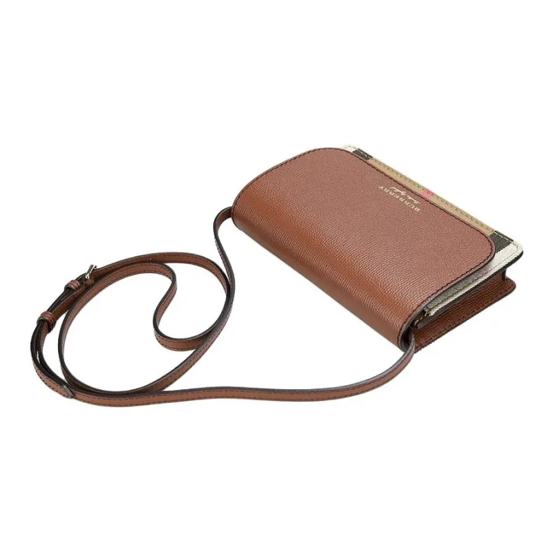 Burberry Vintage Cow Leather Shoulder Bag Crossbody Bag Women's Brown-3