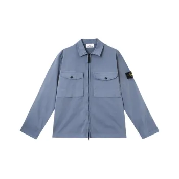 STONE ISLAND Compass Patch Zipped Overshirt