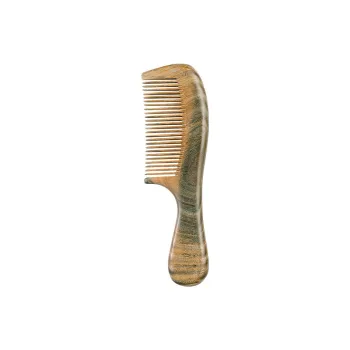 XIBI Green Sandalwood Handle Comb For Men And Women's Long Handle Home Use Massage Comb Hair