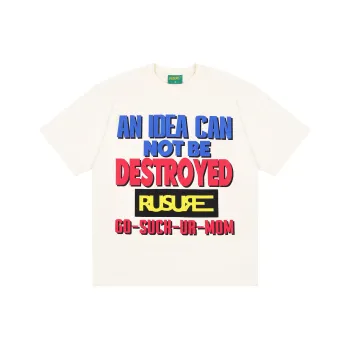 Rusure Short Sleeved T Shirts Unisex White/Gray