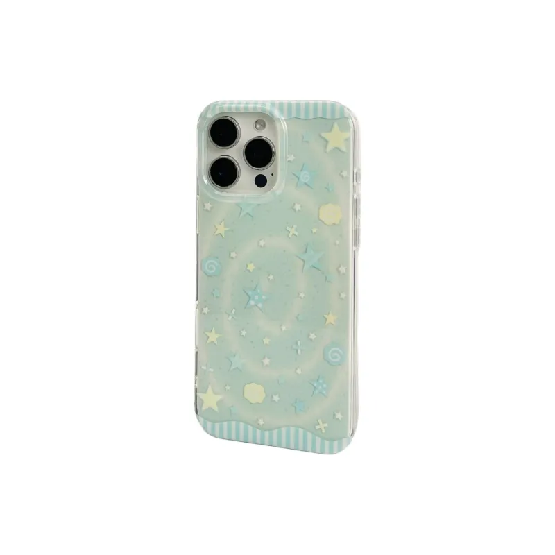 Wei Xin Acrylic Material Tornado Shell Star Phone Cases Compatible With IPhone 16/15 Pro Max/Apple 13/14 Pro/Max-6