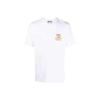 MOSCHINO Teddy Bear embroidered Cotton T shirt