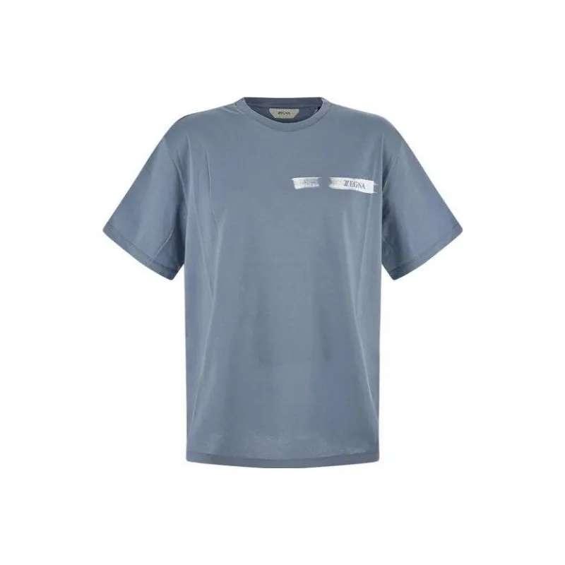 Zzegna T Shirts Men Blue-0