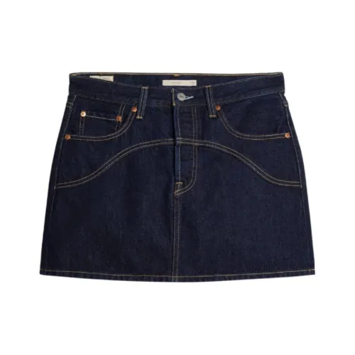 Levi's Denim Short Skirts Women's Dark Blue