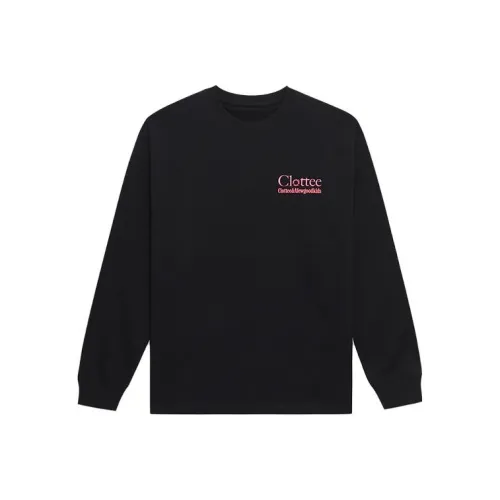 CLOTTEE X AFGK 협업 시리즈 SS23 블랙 남녀공용 티셔츠