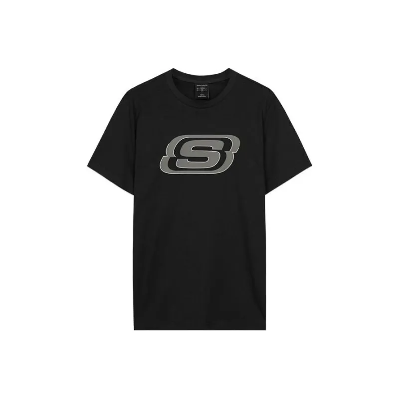 Skechers T Shirts Unisex Carbon Black-0