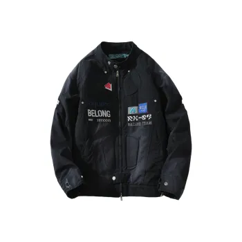 A SQUARE ROOT Jackets Coats Unisex Navy Blue