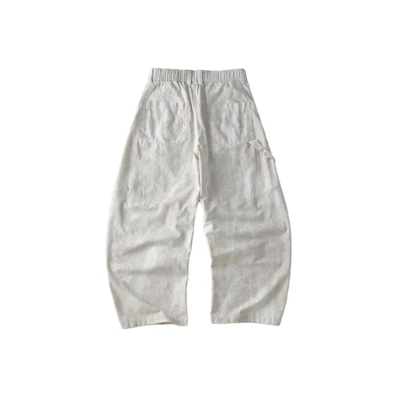 FAIRWHALE Casual Pants Unisex White-1