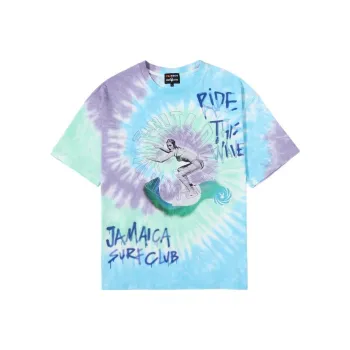 Playboy X SSSAINT LOUIS SSSAINT LOUIS X Playboy Co branded Series T Shirts Unisex Tie Dye Blue