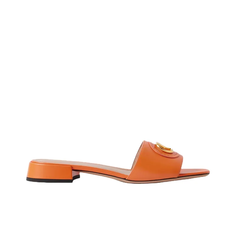 Valentino Vlogo Slide Slippers Women's Orange-1
