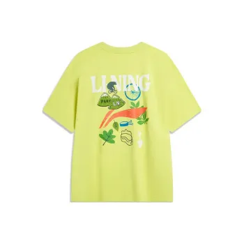 LiNing T Shirt Unisex Yellow Firefly Green