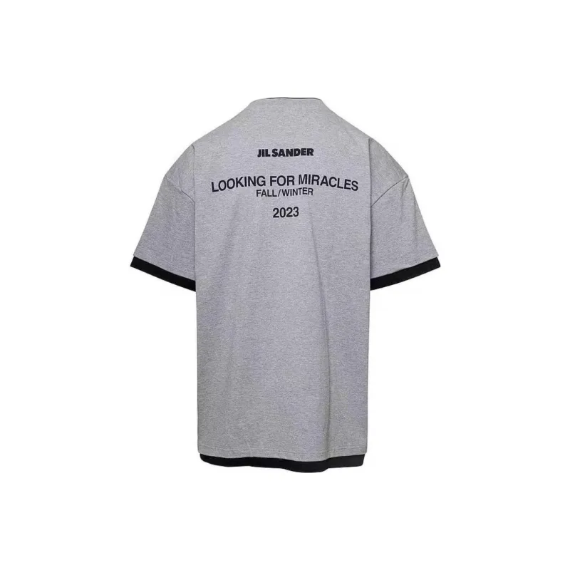 JIL SANDER Logo print Layered T shirt-0