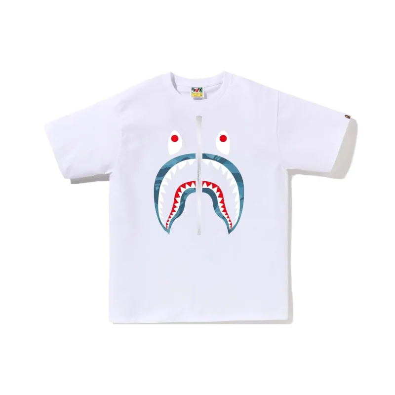 Bape Honeycomb Camo Shark Tee-0