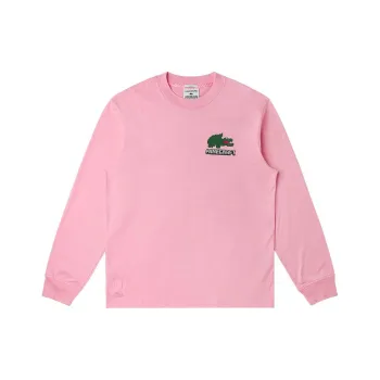 LACOSTE Minecraft SS22 Long Sleeved T Shirt Unisex Pink