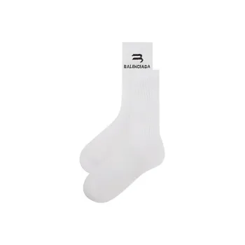 Balenciaga Sporty B Logo Socks White/Black
