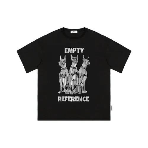 EMPTY REFERENCE Doberman Series Short Sleeved T Shirts Unisex Black