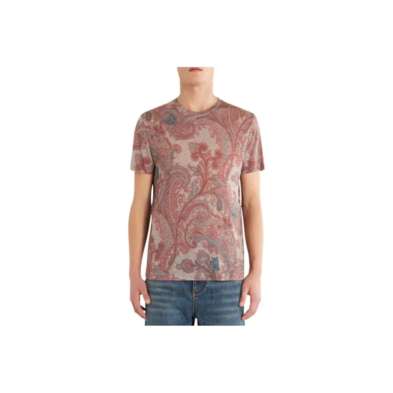 ETRO Paisley print Lyocell T shirt-0
