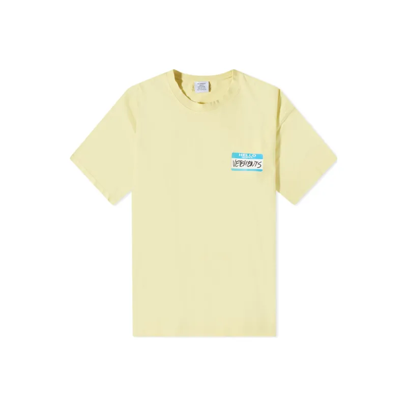 Vetements T-Shirts Men Yellow-0