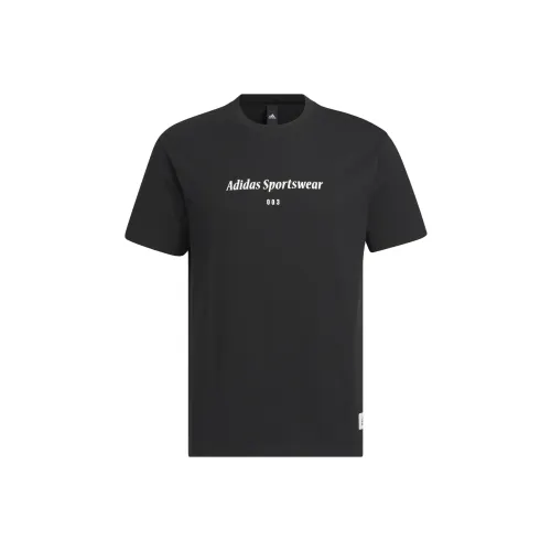 Adidas Set in Sleeve T Shirt Men's Black
