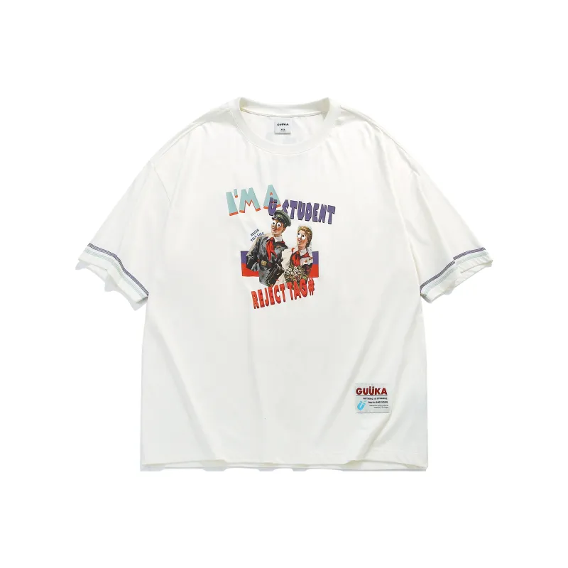 Guuka T Shirts Men Cream White-0